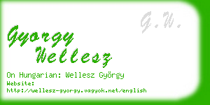 gyorgy wellesz business card